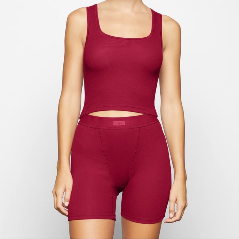 Skim cotton rib set